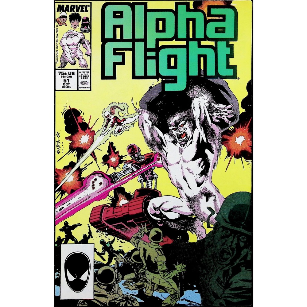 Alpha Flight #51 Direct Ed 1st Jim Lee Art Marvel Comic Book 1987
